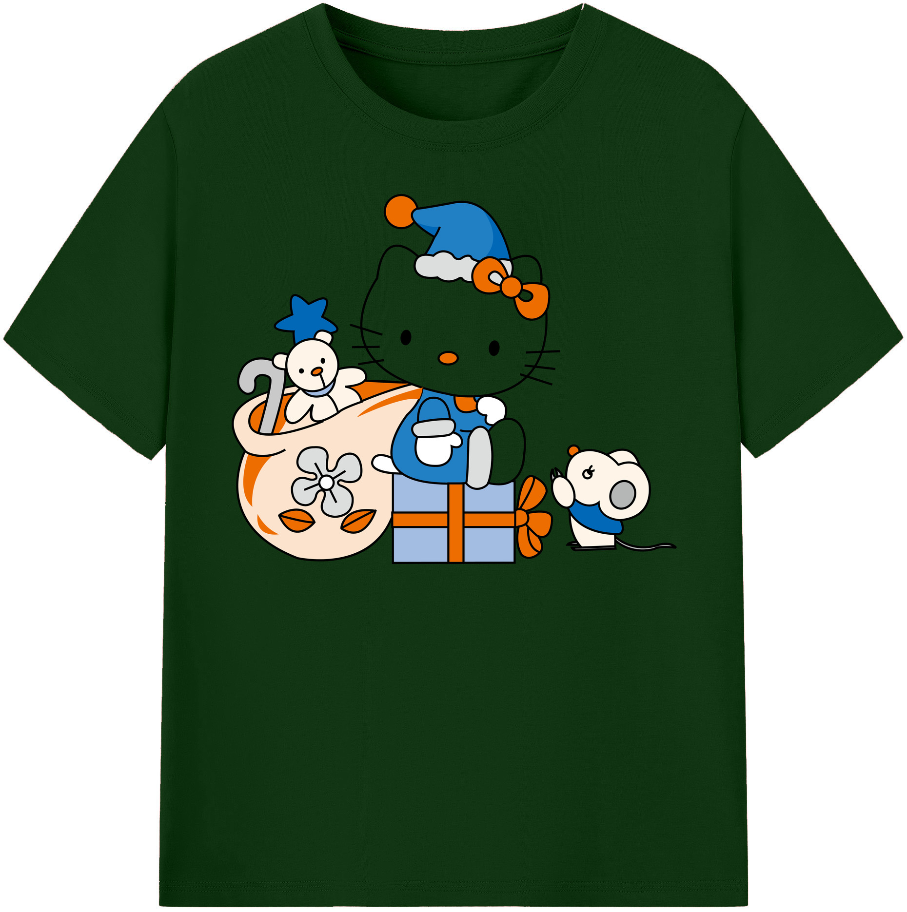 （画像用） Hello Kitty ハローキティ 綿100％半袖Tシャツ（フロントプリント）